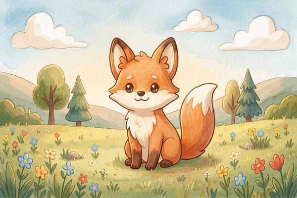 Watercolor art style example