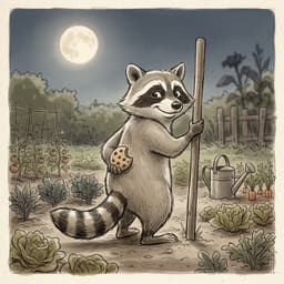 Snick the Sneaky Raccoon, a generated character